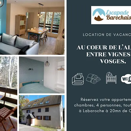 Apartamento Un Ressourçant En Alsace Entre Vignes Et Montagnes L'escapade Barochaise à 20mn De Colmar Labaroche
